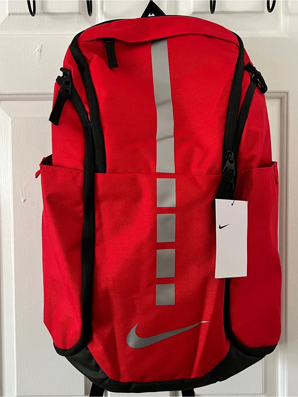 Nike Hoops Elite Pro Backpack Game Red Black Silver Basketball BA5554-657 38L